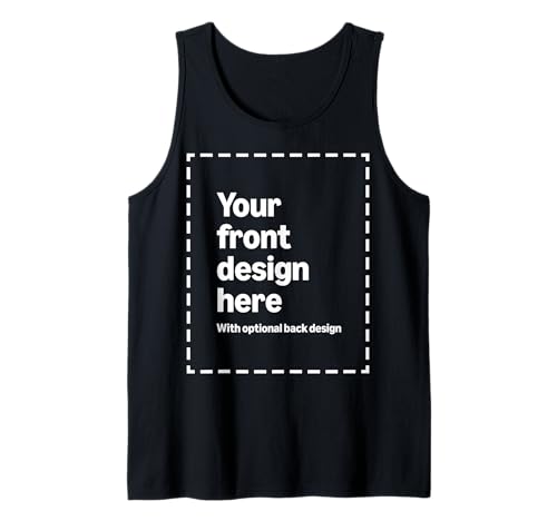 Custom Front & Back Print Tank Top with Your Image for Men and Women by Modify by Amazon Merch on Demand