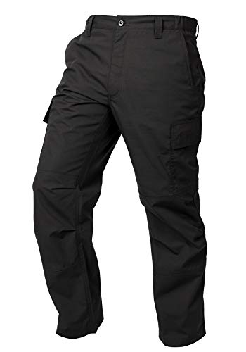 LAPG Men's Core Cargo Tactical Pants, Stretch Waistband, Lightweight & Durable Ripstop CCW Cargo Pants for Men, Black, Size 40 x 32