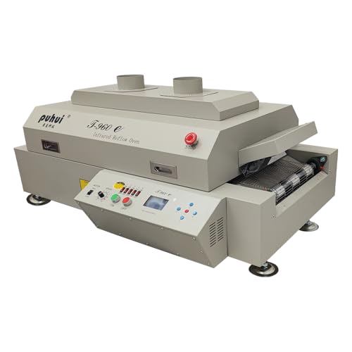 JARYANNIX Reflow Oven Professional Soldering Station 220V Automatic Infrared Heater Soldering Machine Hot Air Circulation T960E Reflow Oven 300x960mm Welding Area 4500W