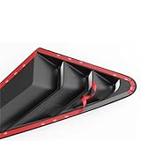 Car Rear Window Side Vent Shutter Louver Cover Trim Compatible For Audi A4 S4 B8 Sedan 2009 2010 2011 2012 2013 2014 2015 2016(Glossy Black)