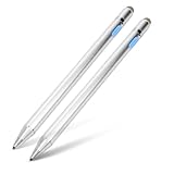 BoxWave Stylus Pen Compatible with Honor Pad X8 Lite - AccuPoint Active Stylus (2-Pack), Electronic Stylus with Ultra Fine Tip - Metallic Silver