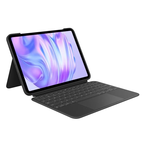 Logitech Combo Touch iPad Pro 11-inch (M4)(2024) Keyboard Case - Detachable Backlit Keyboard with Kickstand, Comfortable Typing, Multi-use Mode - Midnight Black