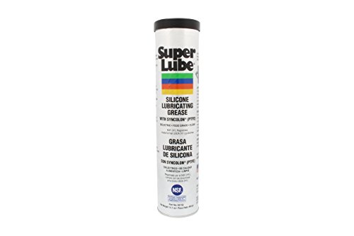 Super Lube 92150 Silicone Lubricating Grease with PTFE, 14.1 oz Cartridge, Translucent White, Onе Paсk