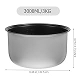 UPKOCH Rice 3L Cooker Inner Pot Non-stick Replacement Electric Tank Liner Cookware Accessories Bakeware Set