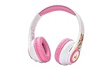 eKids Disney Princess Bluetooth Headphones with EZ Link+, Wireless Headphones with Microphone and Audio Cable, Kids Earphones for School, Home, or Travel