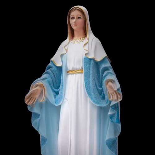 HOLLOII 19 Inch Catholic Virgin Mother Mary Statues,Resin Figurine for Religious and Home Decor