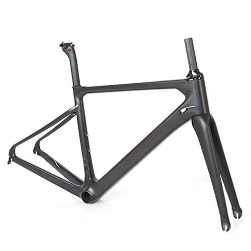 HIMALO Road Bike Frameset Carbon Fiber Racing Frame 45/48/51/54cm Internal Routing C Brake Frame Set Quick Release 100/130mm with Fork ，for 700C Wheels(48cmc)