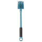 Owala 2-in-1 Water Bottle Brush Cleaner and Water Bottle Straw Cleaner Brush, Water Bottle Brush with Removable Head and Twist n’ Hide Straw Brush, Smokey Blue