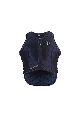 TIPPERARY EQUESTRIAN Horse Riding Eventing Vest - Eventer Pro - English Style Protective Horseback Riding Apparel - Flexible Customizable Fit Body Protector - Navy Blue - YL