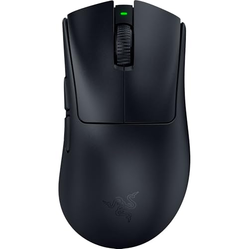 Razer DeathAdder V4 Pro Wireless Gaming Mouse: 56g Lightweight - HyperSpeed Wireless Gen-2 - Scroll Wheel, Focus Pro 45K Sensor, Switches Gen-4 (All Optical) - Up to 150 Hr Battery - Black