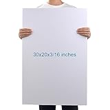 Foam Board 20 x 30 x 3/16" (5mm) - 12 Pack - White Poster Board, Acid Free, Double Sided, Rigid, Sign Board Foamboard for Mounting, Crafts, Paintings Prints, Art, Display, Presentation and Projects