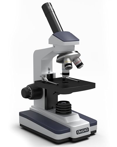 Omano Discovery Professional Microscope Set for College Students - Inspire STEM Learning - Compound Microscope Kit with 40x, 100x, 400x Magnification