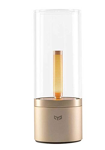 YEELIGHT Candela, Rechargable Smart LED Ambiance Romantic Candle Light, Bluetooth App Control Rotate Control,1800K Yellow Light Diammable, Night Light Bedside Lamp