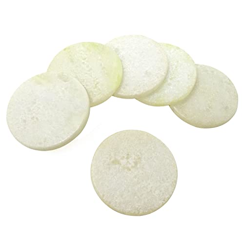 Honbay 6PCS Round Jade Stone Fake Eye Lash Bases Stands Holders for Eyelash Extension