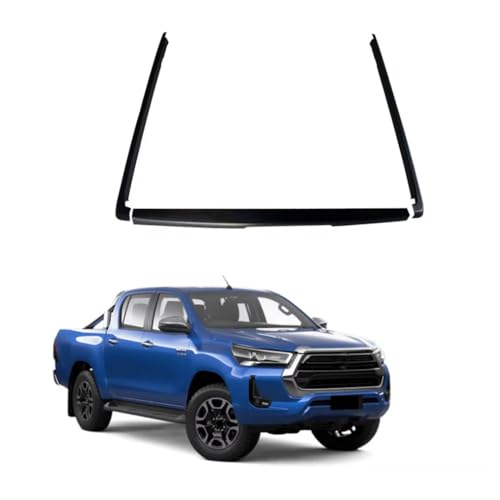 Tail Gate Cover Bed Rail Cap Trim Tailgate Molding Spoiler Tail Gate Cover Top Protector Lip Fits for Toyota Hilux 2021 2022 2023 2024 Double Cab