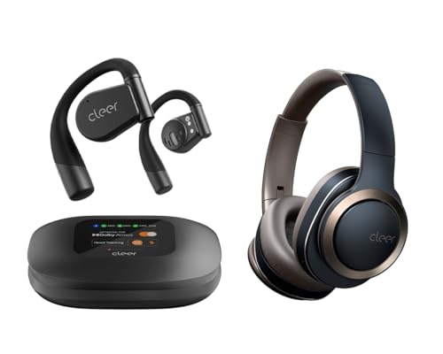 Cleer ARC 3 Open Ear Headphones - Dolby Audio, Snapdragon Sound, Enduro ANC Noise Cancelling Over The Ear Bluetooth Headphones with Mic