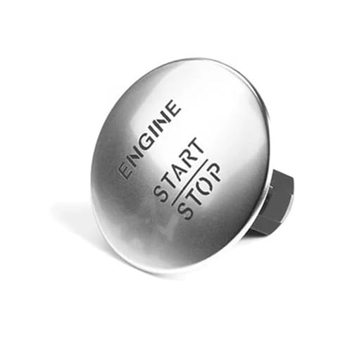 Keyless Ignition Barrel Switch Compatible with Mercedes Benz W204 W205 W245 W211 W212 - One-Click Engine Start/Stop Button(Silver)