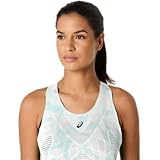 ASICS Women's METARUN AOP TANK Running Apparel, S, BRILLIANT WHITE