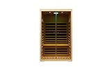 YESGIGA Two person wide space hemlock double doors great glass luxury indoor Far infrared sauna room