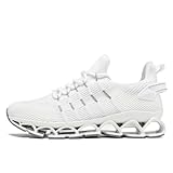 Mens Running Shoes Mesh Breathable Trail Runners Fashion Sport Blade Walking Tennis Sneakers White