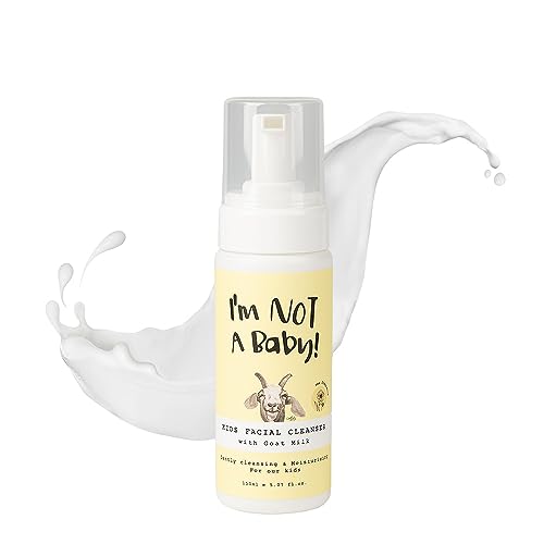 I'm NOT A Baby! Kids Face Wash Facial Cleanser – Gentle Goat Milk Formula for Sensitive Skin, Deep Hydration, Tear-Free, Hypoallergenic & Nourishing Care, 5.07 Fl oz (1)