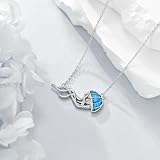 YFN Jellyfish Necklace Sterling Silver Jellyfish Pendant Necklace Jellyfish Jewelry For Women Jellyfish Gifts For Mom