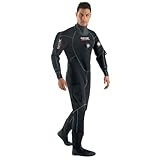 SEAC Men's Warmdry 4mm Neoprene Dry Suit, Black, Small (0060001009040A)