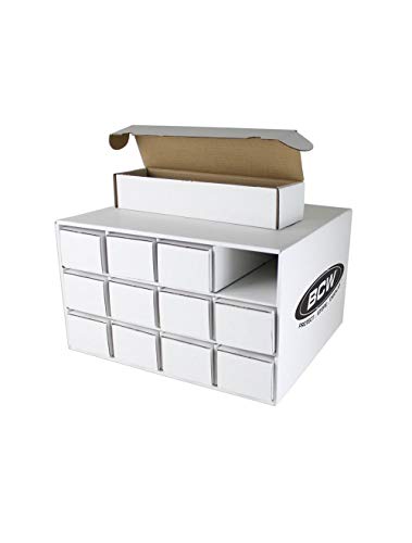 BCW Card House Storage Unit with 12-800 CT Boxes | Trading Card Organizer for Collectible Card Games | Card Catalogue for Sports Cards, Pokémon, Magic The Gathering | Holds up to 9600 Cards