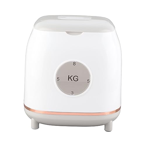 Tyenaza Grain Storage Box, Rice Airtight Storage Container Kitchen Rice Bucket Grain Container Grain Storage Box for Kitchen (5kg-Grey)