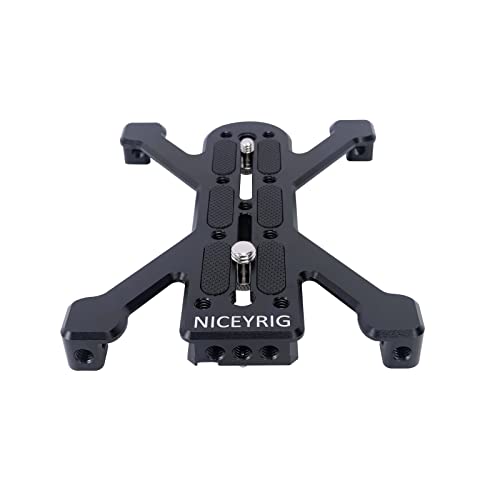 NICEYRIG 6’’ Extended Quick Release Plate for Arca-Swiss Type Applicable for Large DSLR Camera, Cinema Camera, Camcorder with Four-feet Stand Support [Plus Version] - 530