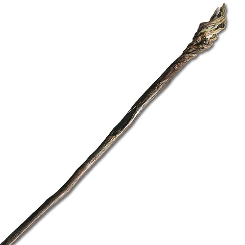 United Cutlery Illuminated Gandalf Staff - Replica from The Hobbit: The Desolation of Smaug | Wizard Staff with LED Crystal | 73” Length | Wall Mount to Display | Certificate of Authenticity