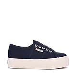 Superga Women's Low-Top Sneakers Gymnastics Shoes, Blue Navy Fwhite F43, 10