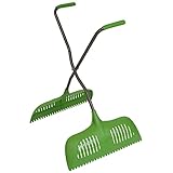 AMES Leaf Grabber Rake with Long Handle & Cushioned Grip for Leaves, Lawn Clippings, Twigs, Yard Waste