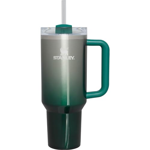 STANLEY Quencher H2.0 FlowState Stainless Steel Vacuum Insulated Tumbler with Lid and Straw for Water, Iced Tea or Coffee (Pine Gradient, 40 oz)