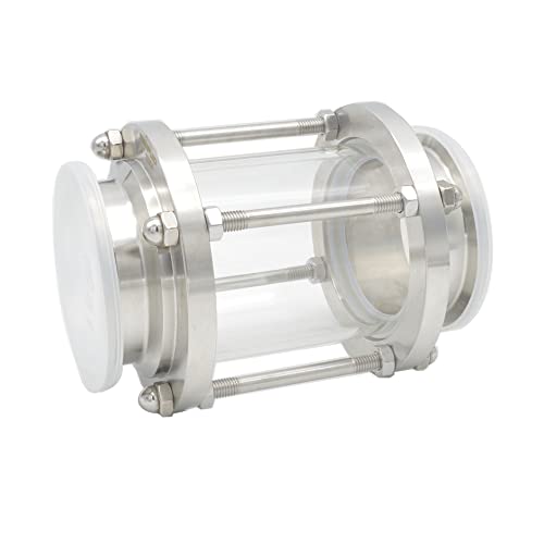 SENFUID Flow Sight Pipe Glass Diopter 4 Inch Ferrule Tri Clamp SUS304 Pipe OD 102mm