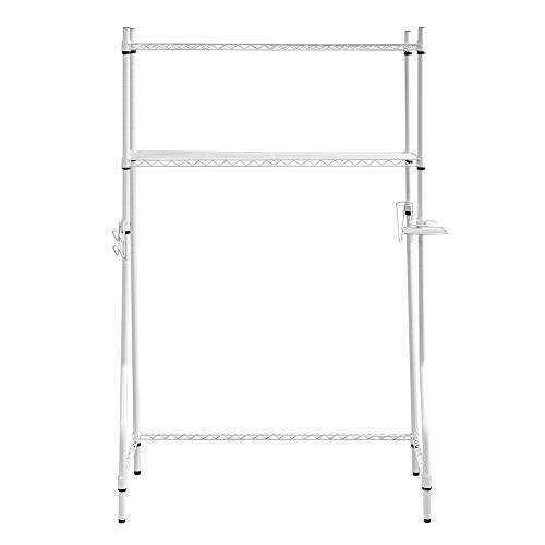 DormCo Suprima® Over The Bed Shelf Supreme - Adjustable Metal Shelving - White