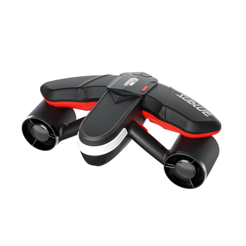 sublue Navbow Underwater Scooter Dual Motors with Action Camera Mount Low Battery Alarm 3 Gear Speed 2m/s 60 Minutes 40M Swimming Pool Diving Snorkeling Water Scooter for Adults (Navbow Red)