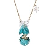 Betsey Johnson Egg Pendant Slider Necklace