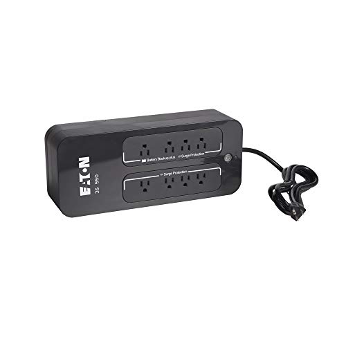 Eaton 3S550 UPS Battery Backup & Surge Protector, 550VA / 330W, 8 Outlets for Home or Office Devices