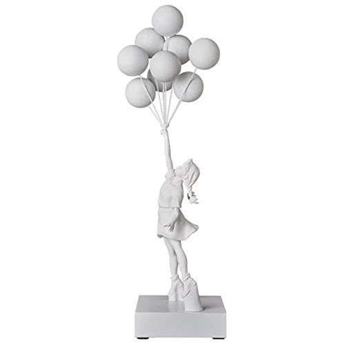 LILOVE Balloon Girl Statues Banksy Flying Balloons Girl Art Sculpture Resin Craft Home Decoration 57cm