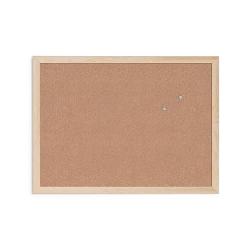U Brands Cork Bulletin Board,18 x 24 Inches, Light Birch Wood Frame (265U00-01)