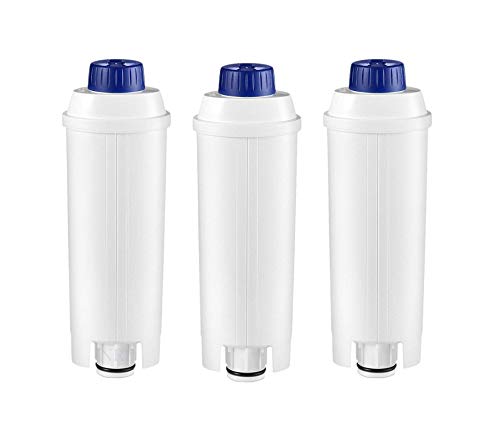 NRP Coffee Water Filter DLSC002 Replacement for Bean to Cup Automatic Delonghi Espresso Coffeemaker EC, BCO, ECAM, ESAM, ETAM & More, 3-pack filtre à eau pour café