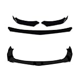 Universal Compatible For Volkswagen Jetta MK6 MK7 GLI Front Bumper Lip Spoiler Splitter Deflector Body Kit Guards Cover Car Accessories(Black)