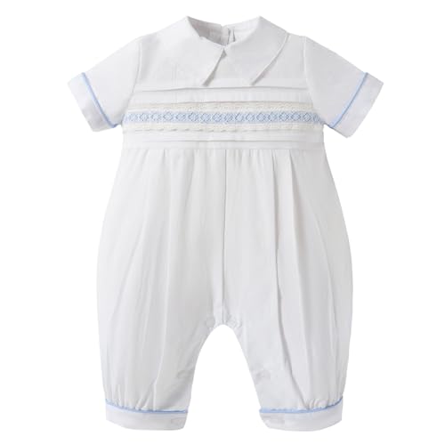 Booulfi Half Way To One Baby Boy Baby Boy Outfits 6-9 Months Boys Wedding Outfit Formal White & Blue Clothes for Family Gatherings,Photoshoot, Weddings, and Birthdays