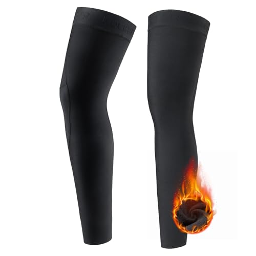 ROCKBROS Cycling Leg Warmers Winter Thermal Full Compression Leg sleeves for Men Women Running Basketball Football