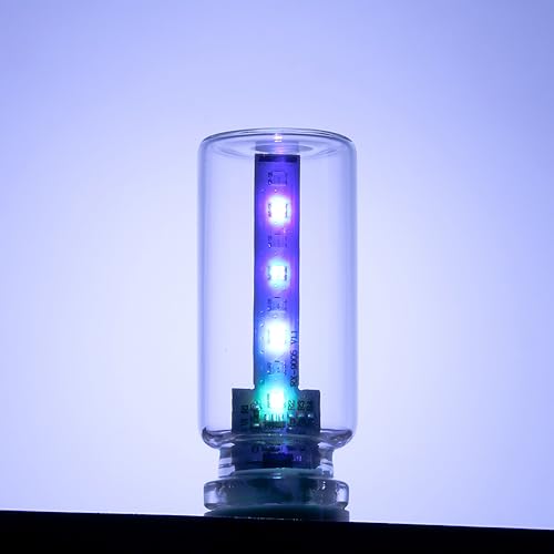 USB Car Interior LED Ambient Light – Touch Control Mood Light with 7 Color Modes, Dimmable LED Light Strip for Car, Nightstand, Camping, Party – Portable, Low Power(Clear LED)