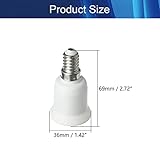 Bettomshin 3Pcs E14 to E27 Lamp Bulb Holder PBT Light Lamp Bulb Socket Adapter Heat Resistant White AC 100-240V 150 Degree