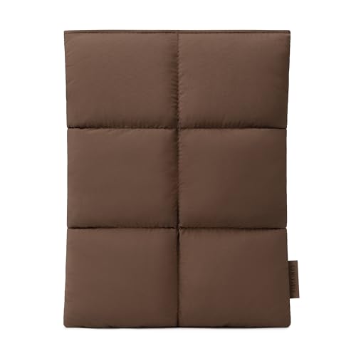 Comfyable Puffy Tablet Sleeve 7-8 Inch Compatible for iPad mini 7 2024 A17 Pro, Mini 6 2021 A15, Quilted Puffer Tablet Carrying Case for Women Men, Brown