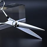 AOLANDUO 6 Inch Sword Blade Hair Scissors/Barber Scissors-High End Japanese AICHI Steel Handmade Hair Cutting Shears with Offset Handle for Salon Stylists Beauticians & Hairdresser