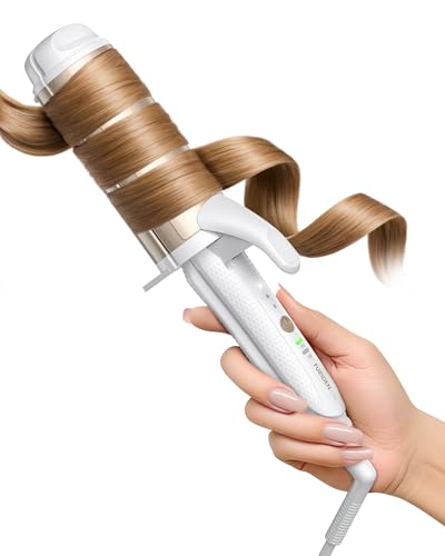 FURIDEN Lite Dual-Voltage Curling Iron: 110V-240V 2 Inch Ceramic Large Barrel 2-in-1 Curling Iron for Women - Europe Travel for Thick/Long Hair